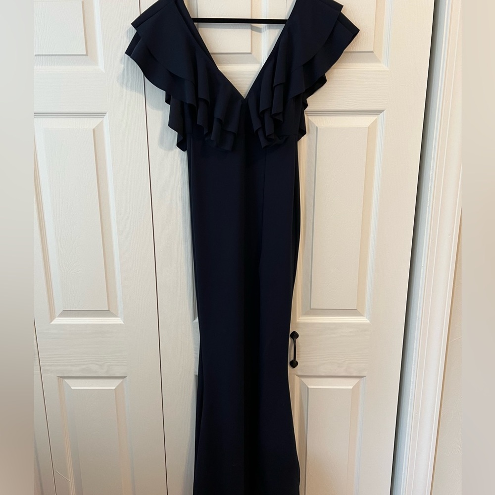 Navy blue mermaid maxi gown/dress
